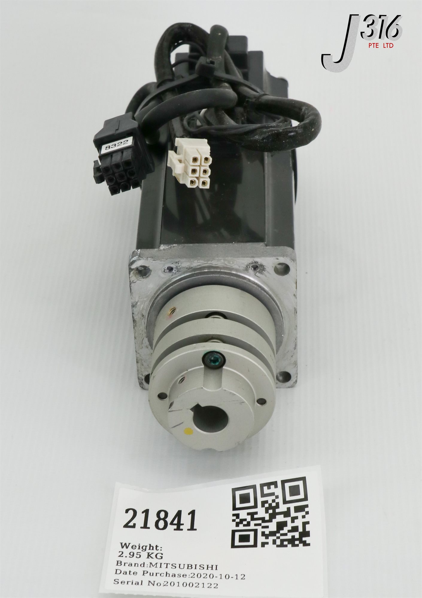 21841 MITSUBISHI AC SERVO MTR W/ GEARHEAD 129V 2.3A 400W 3000R/MIN